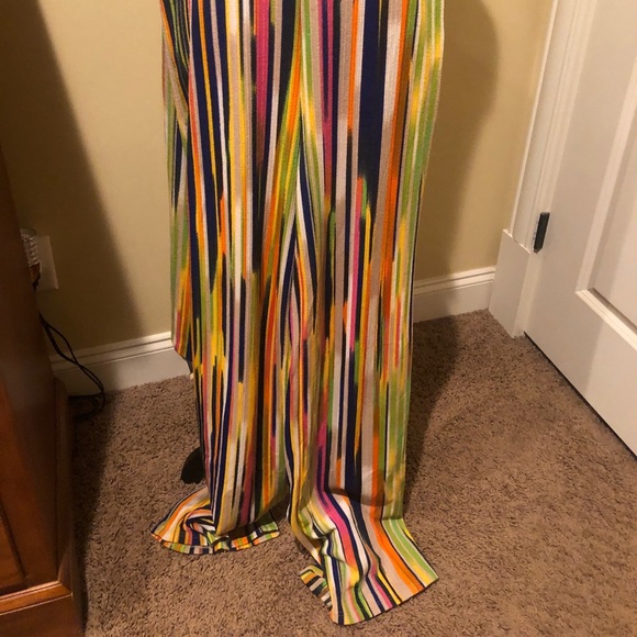 A dozen roses high rise striped pants size L - Picture 2 of 5